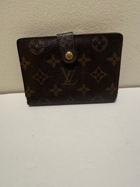 Louis Vuitton Monogram Snap-Closure Wallet - Brown & Gold